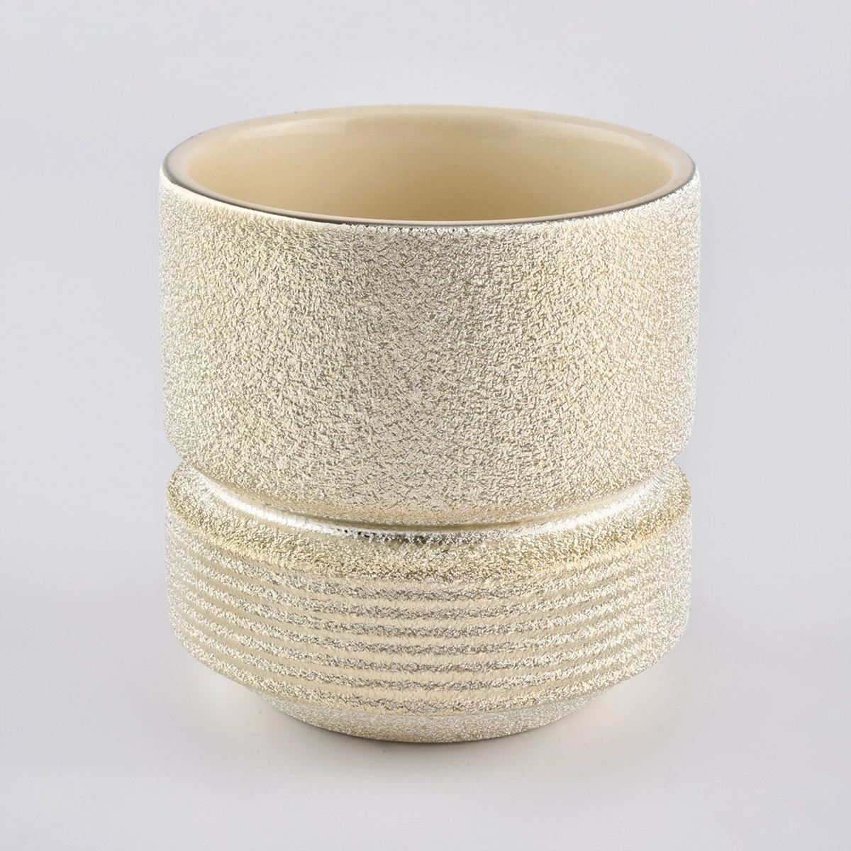 Gold Ceramic Candle Jars