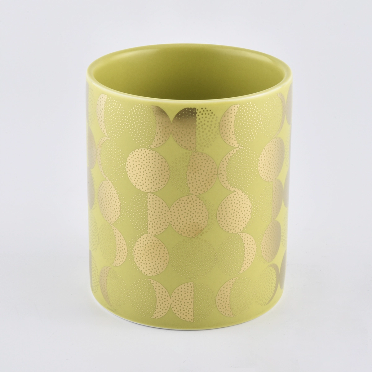 Wholesale Handwork Unique Ceramic Scented Candle Jars With Metal Lids 