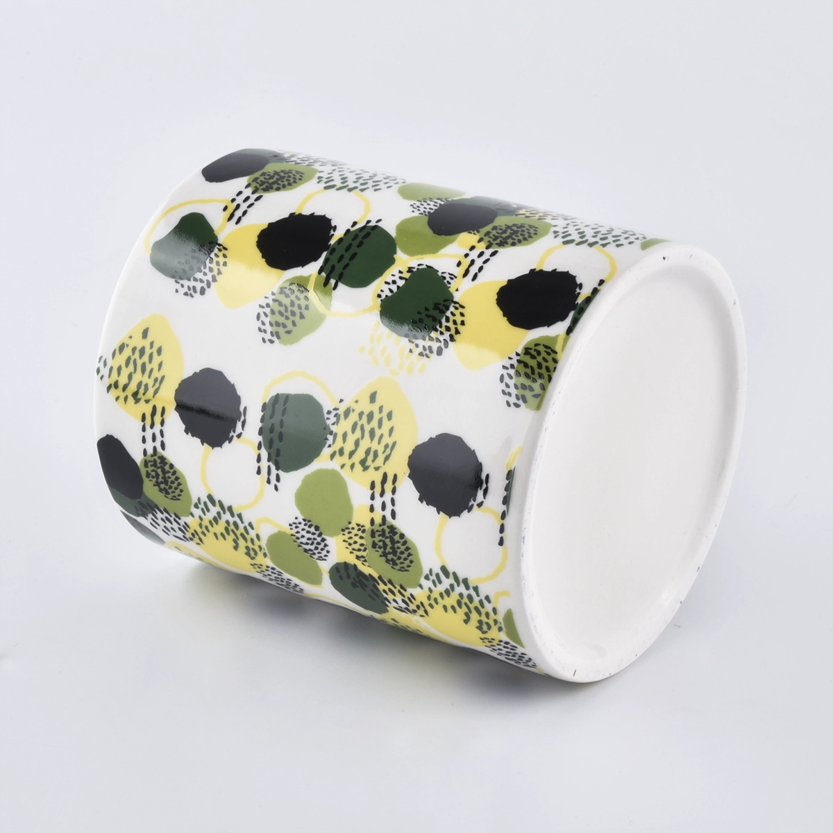 luxury printing ceramic candle jar