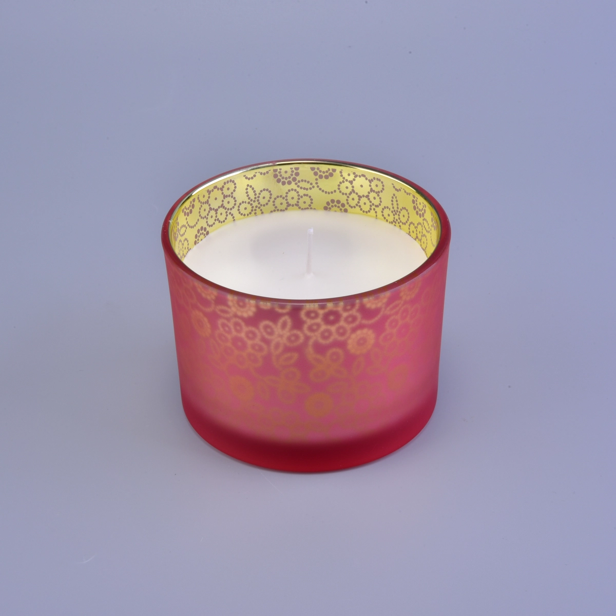 Luxury Frosted Glass Candle Jar With Laser Pattern Luxury Frosted Glass Candle Jars With printing