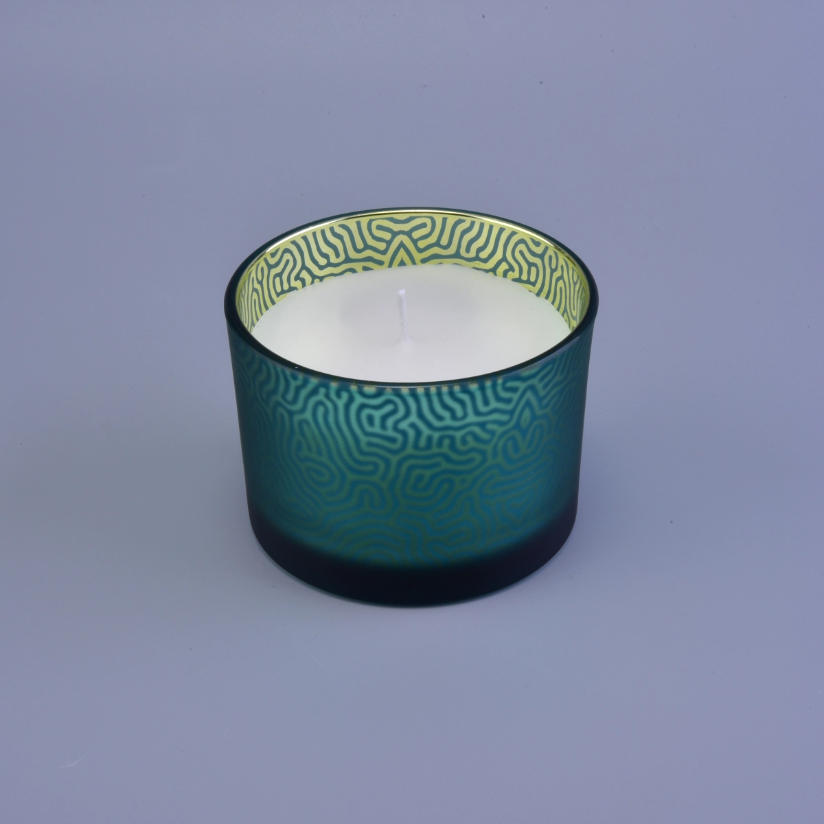 Luxury Frosted Glass Candle Jar With Laser Pattern Luxury Frosted Glass Candle Jars With printing