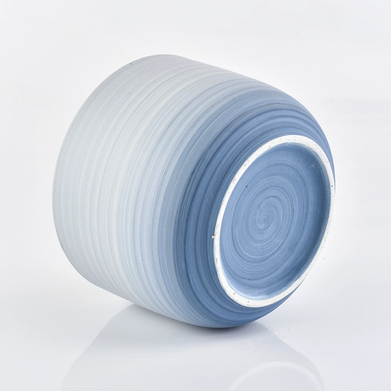 home decor ceramic soy wax blue candle jar