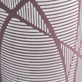 unique patterned ceramic candle container with silver inside