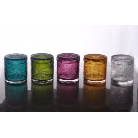 Luxus Glas Kerze Jar mit Glasdeckel Custom Kerze Jar Lieferant