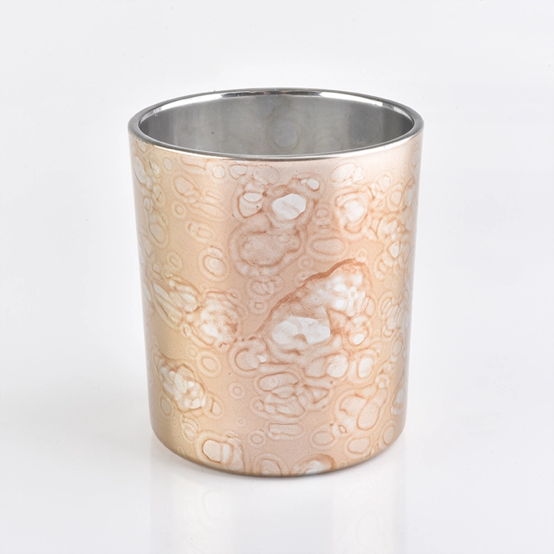 12 oz glass candle holder with water spots pattern surface 12 oz glass candle holder with water spots pattern surface