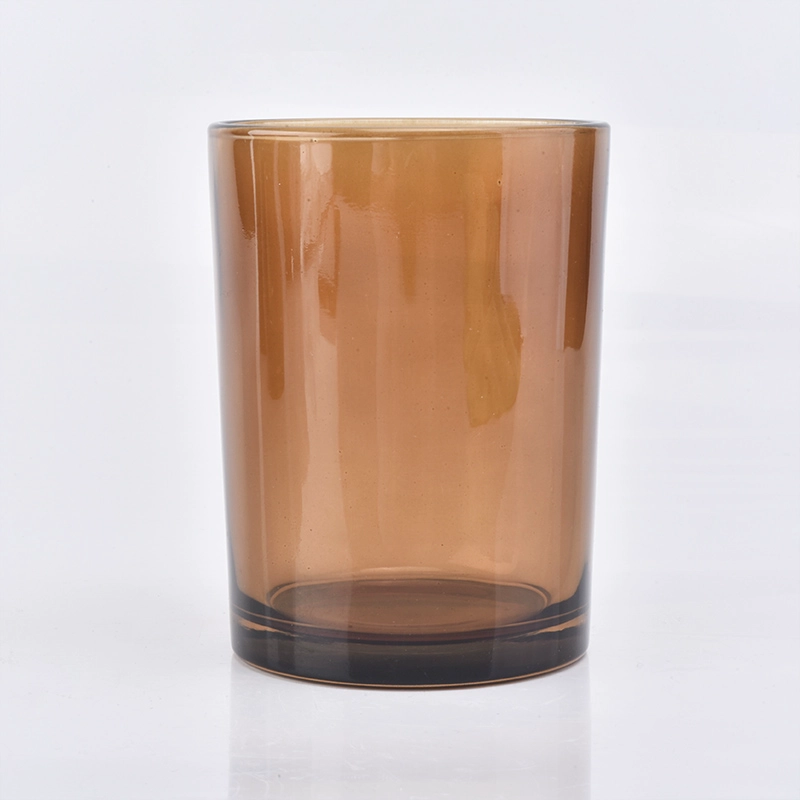 Amber Glass Candle Jars