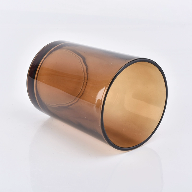 Hot Sale Amber Glass Candle Jars