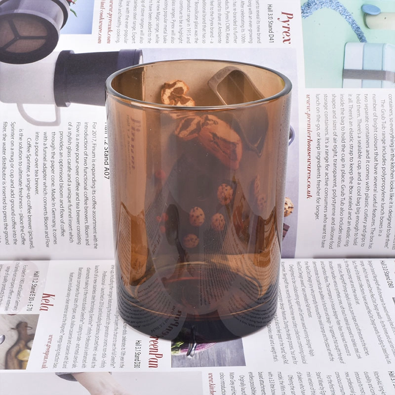 Hot Sale Amber Glass Candle Jars