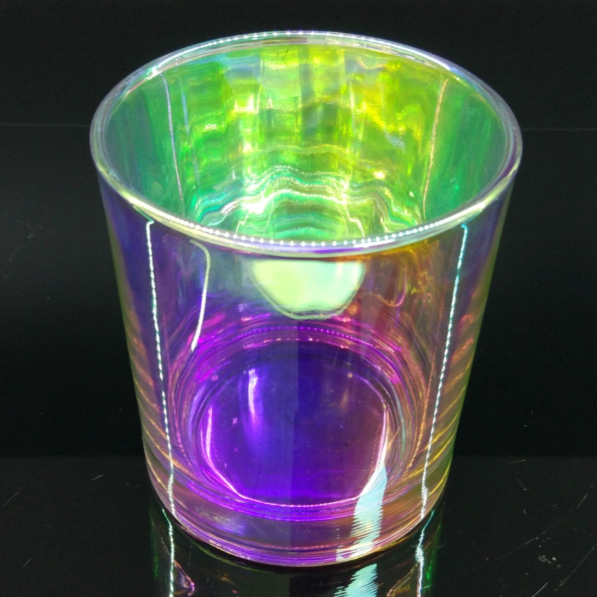 iridescent glass candle jar 8 oz wax capacity iridescent glass candle jar 8 oz wax capacity