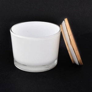 horúca predajná biela 4 oz sklenená nádoba na sviečky s vekom