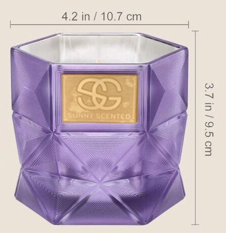Glass Candle Jars with Polygon Design for Home Decor Scented Candles Glass Candle Jars with Polygon Design for Home Decor Scented Candles
