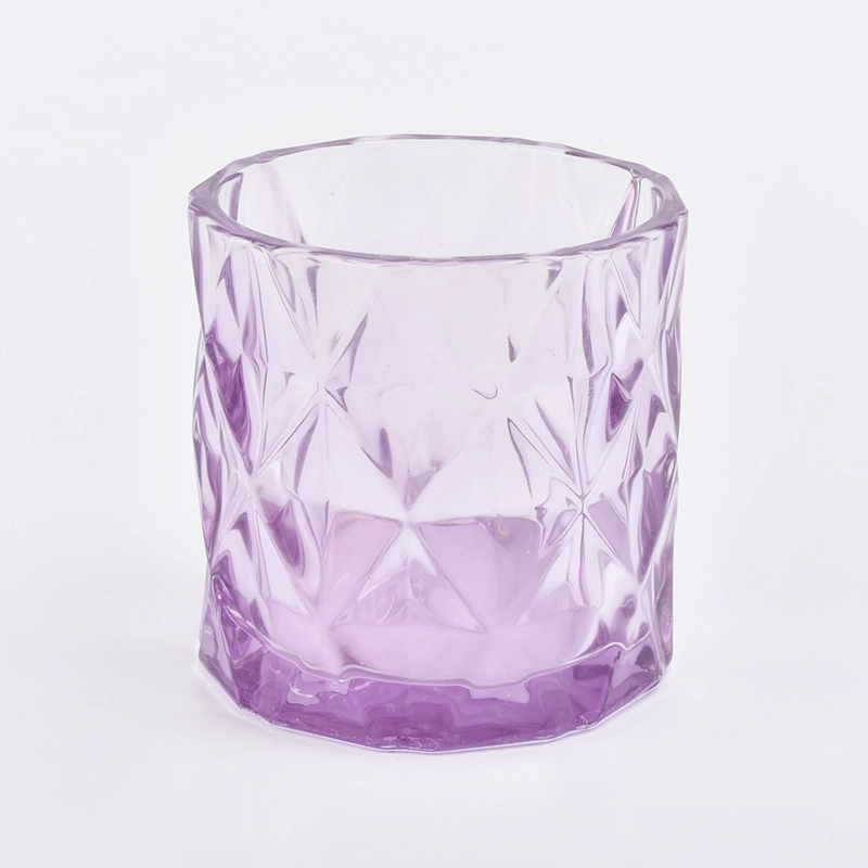diamond glass candle jar