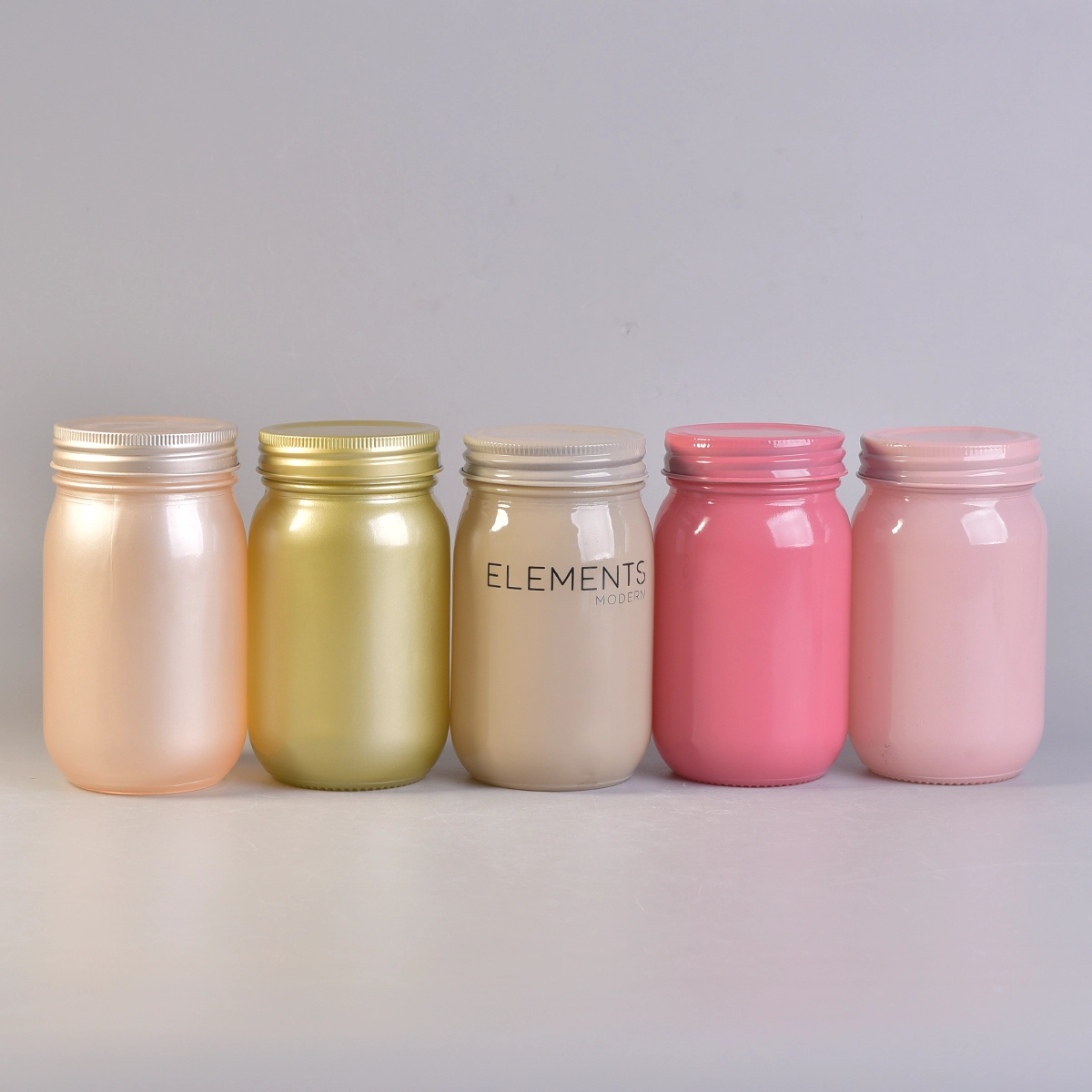 Wholesale glass mason jar with lids for candle