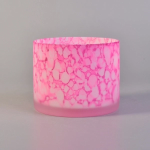 Frascos para velas de vidro de 12 onças pintados em cores exclusivas fosco e personalizados no atacado