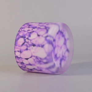 Frascos para velas de vidro de 12 onças pintados em cores exclusivas fosco e personalizados no atacado