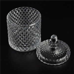 luxuriöser Geoglas-Kerzenhalter mit Bezug für Hochzeitsteil