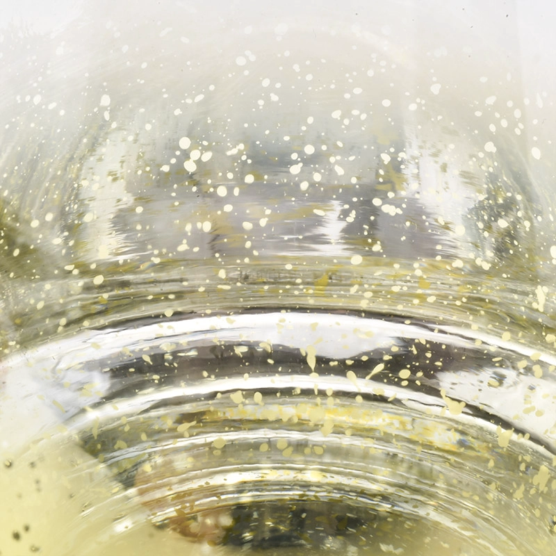 gold mercury glass candle jar