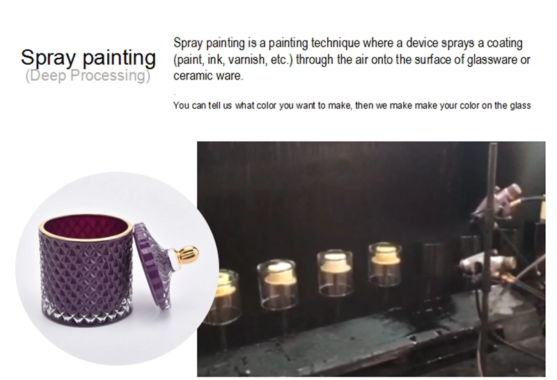 diamond glass soy candle jar
