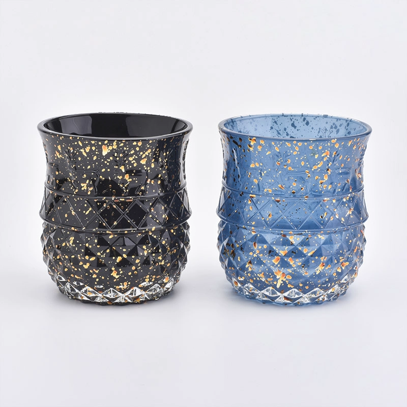 350ml luxury blue glass decorative candle holder