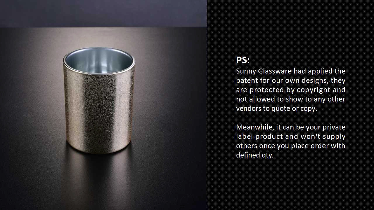 Wholesale rose gold metal effecr Candle Holder Glass With Electroplating Decoration