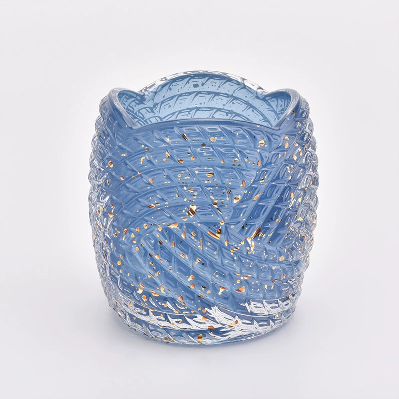 300ML Elegant Glass Candle Jar with Luxury Decorating for Decor