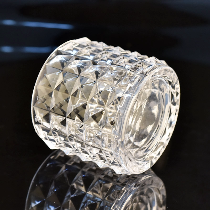 Hot sale crystal glass candle jar for candle making