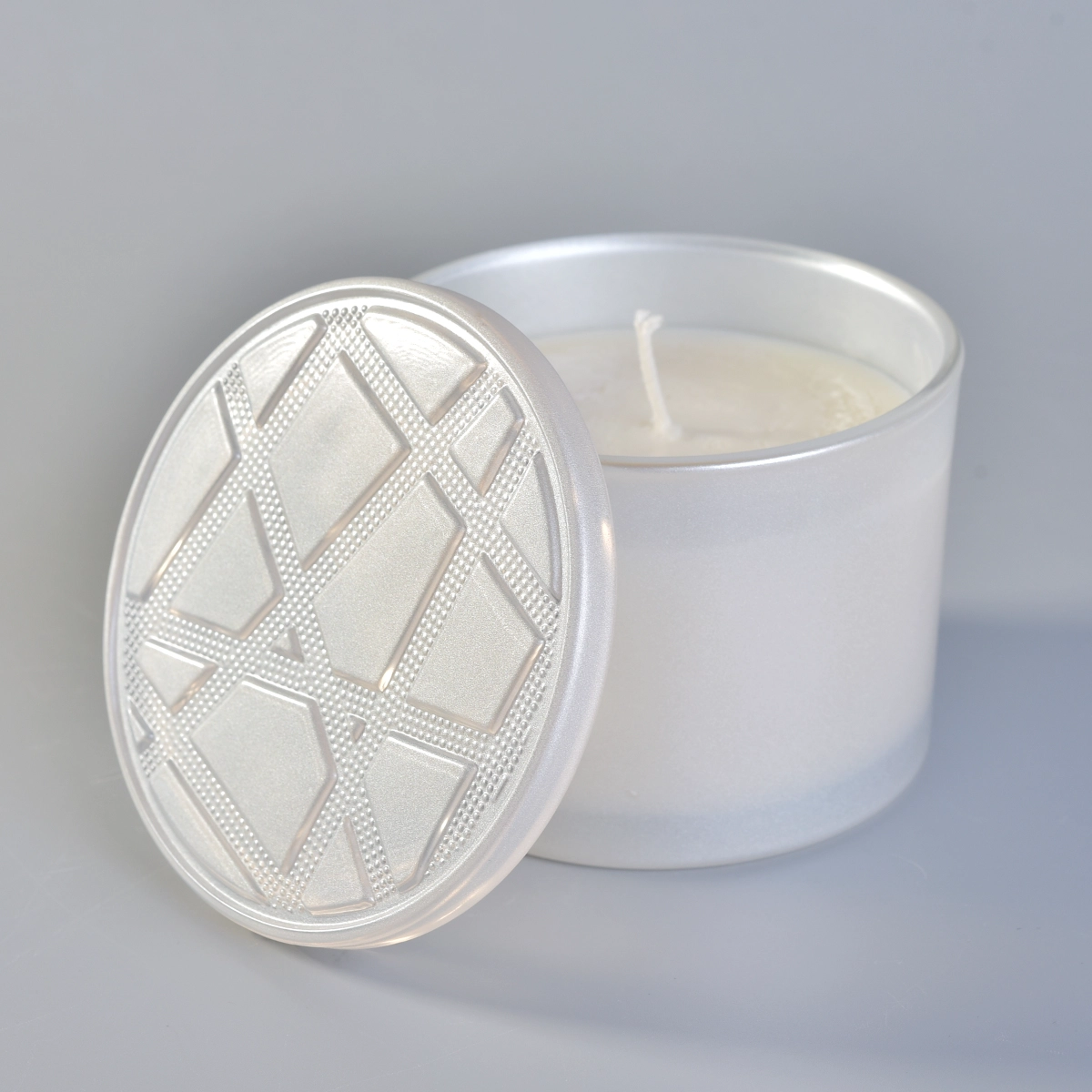 12oz hot sale glass candle holder with customized decoration 12oz hot sale glass candle holder with customized decoration