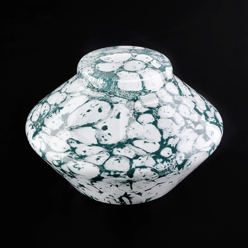 bright green and white glossy glass candle jar bright green and white glossy glass candle jar