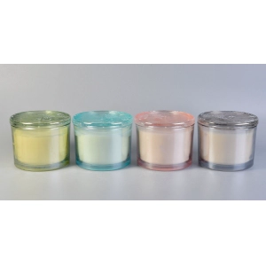 12oz Pink Candle Container Glass With Customized Decal
