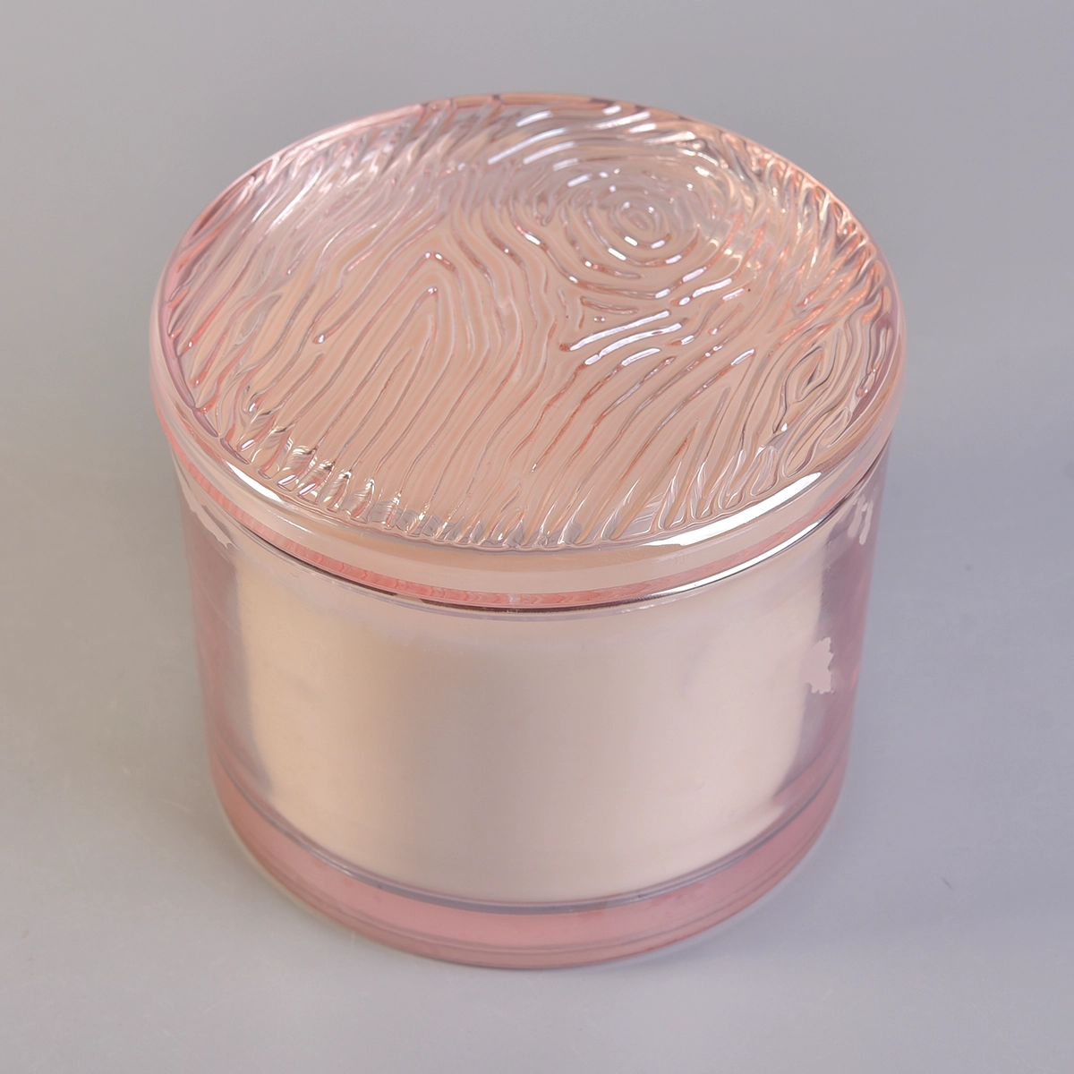 12oz Pink Candle Container Glass With Customized Decal 12oz Pink Candle Container Glass With Customized Decal