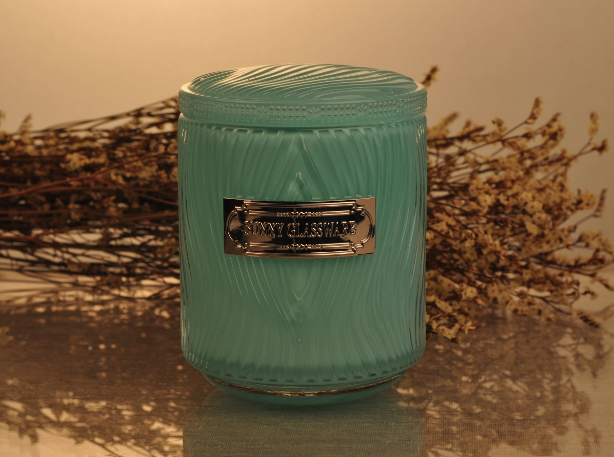 Luxury Embossed Glass Candle Jarsl Luxury Embossed Glass Candle Jars