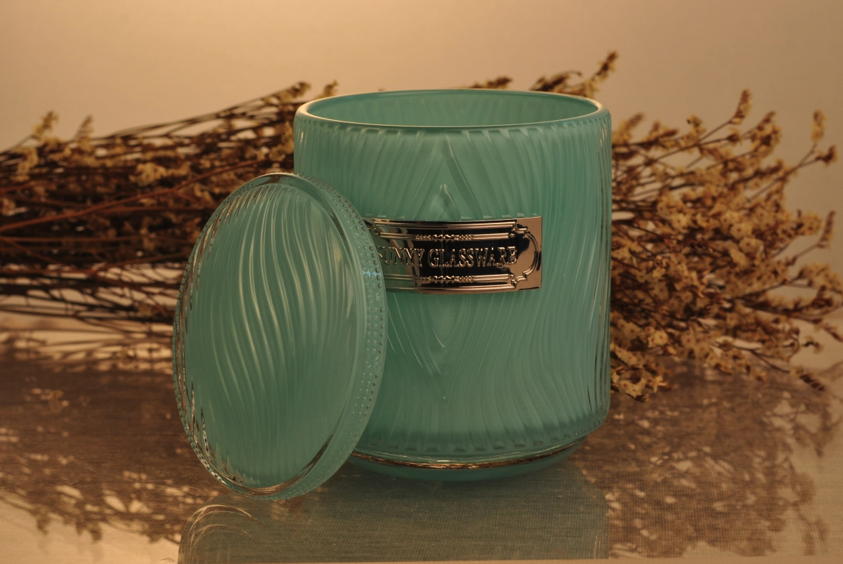 Luxury Embossed Glass Candle Jars Luxury Embossed Glass Candle Jars
