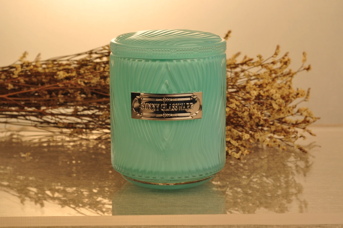 Luxury Embossed Glass Candle Jars Luxury Embossed Glass Candle Jars