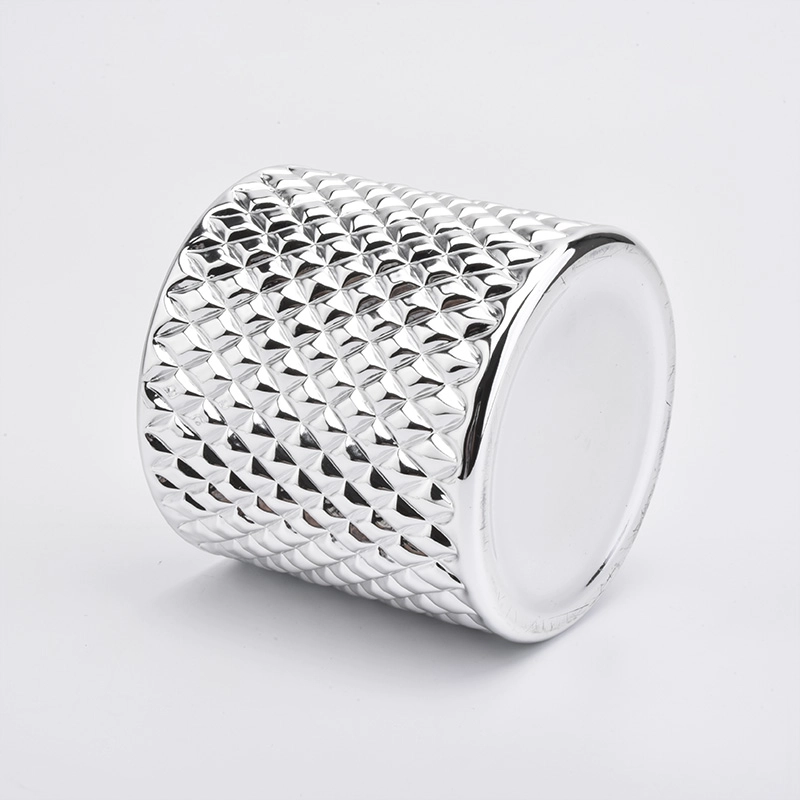 sliver luxury glass container with lid