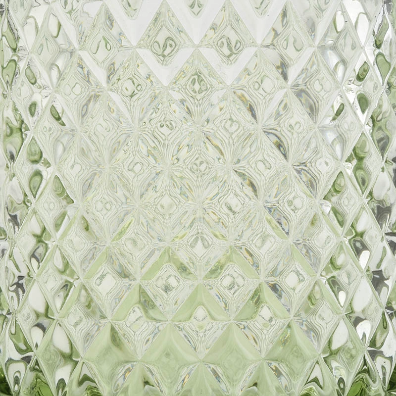 luxury green glass candle jar with lid home decor