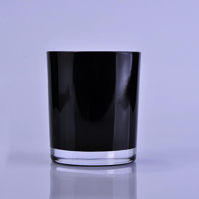 Gold plating and Black Candle Jar Glass Gold plating and Black Candle Jar Glass