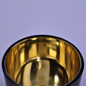 Forgyldning og sort stearinlysglas