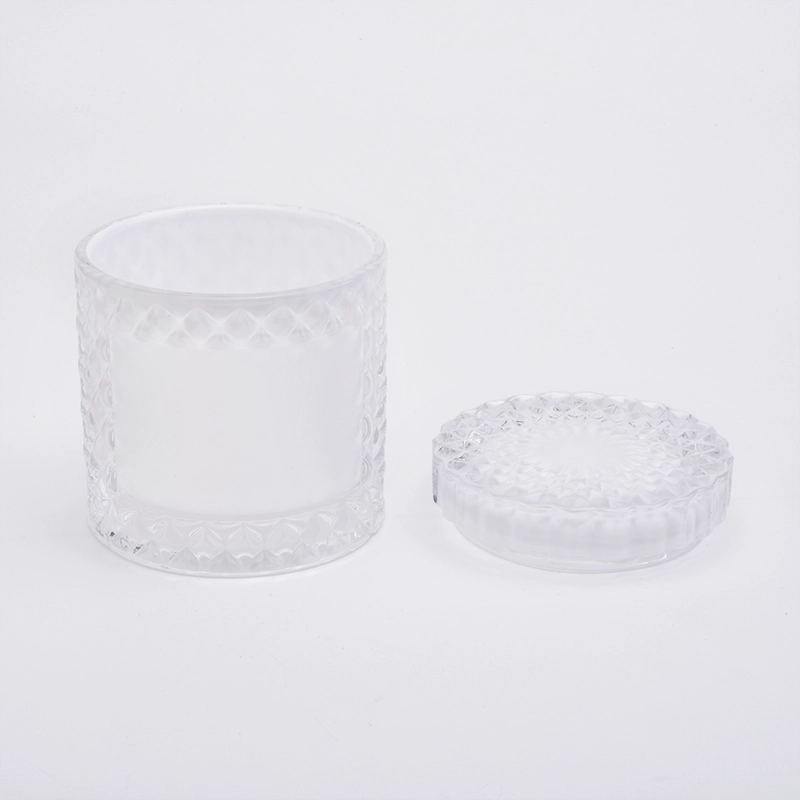 white glass candle holders from Sunny Glassware