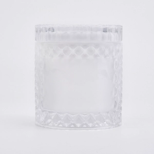 Kerzenhalter aus weißem Glas von Sunny Glassware