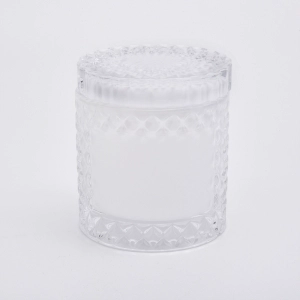 Kerzenhalter aus weißem Glas von Sunny Glassware