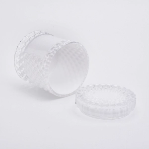 Kerzenhalter aus weißem Glas von Sunny Glassware