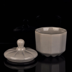 Unique ceramic candle holders with lid