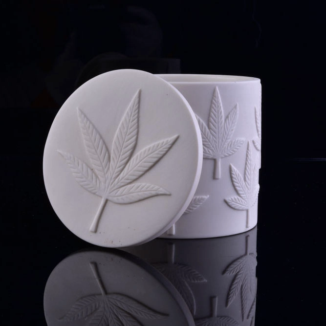 Custom Embossed Logo White Ceramic Candle Jar With Lid Custom Embossed Logo White Ceramic Candle Jar With Lid