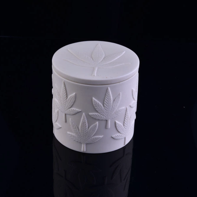 Custom Embossed Logo White Ceramic Candle Jar With Lid Custom Embossed Logo White Ceramic Candle Jar With Lid
