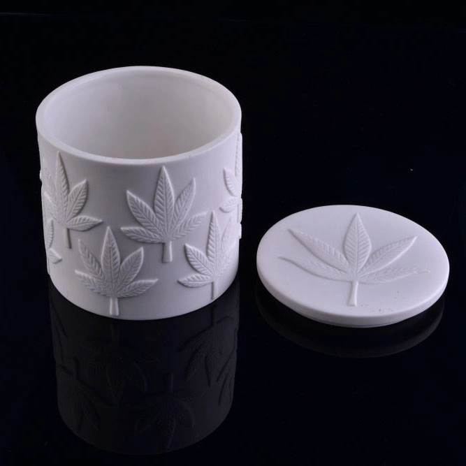 Custom Embossed Logo White Ceramic Candle Jar With Lid Custom Embossed Logo White Ceramic Candle Jar With Lid