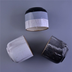 Marmer transfer air botol lilin keramik decaling dengan lilin wangi