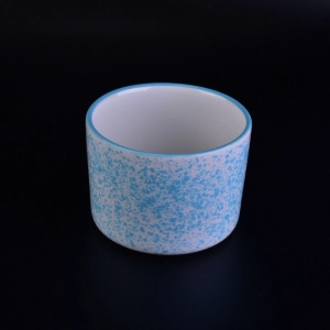 Portacandele in ceramica smaltata di trasmutazione fatto a mano