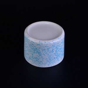 Portacandele in ceramica smaltata di trasmutazione fatto a mano