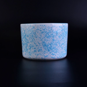 Portacandele in ceramica smaltata di trasmutazione fatto a mano