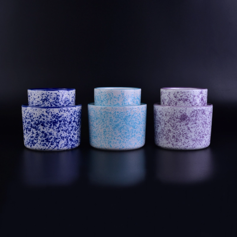 Home Wedding Decorative Blue Pocking Ceramic Candle Holders Home Wedding Decorative Blue Pocking Ceramic Candle Holders